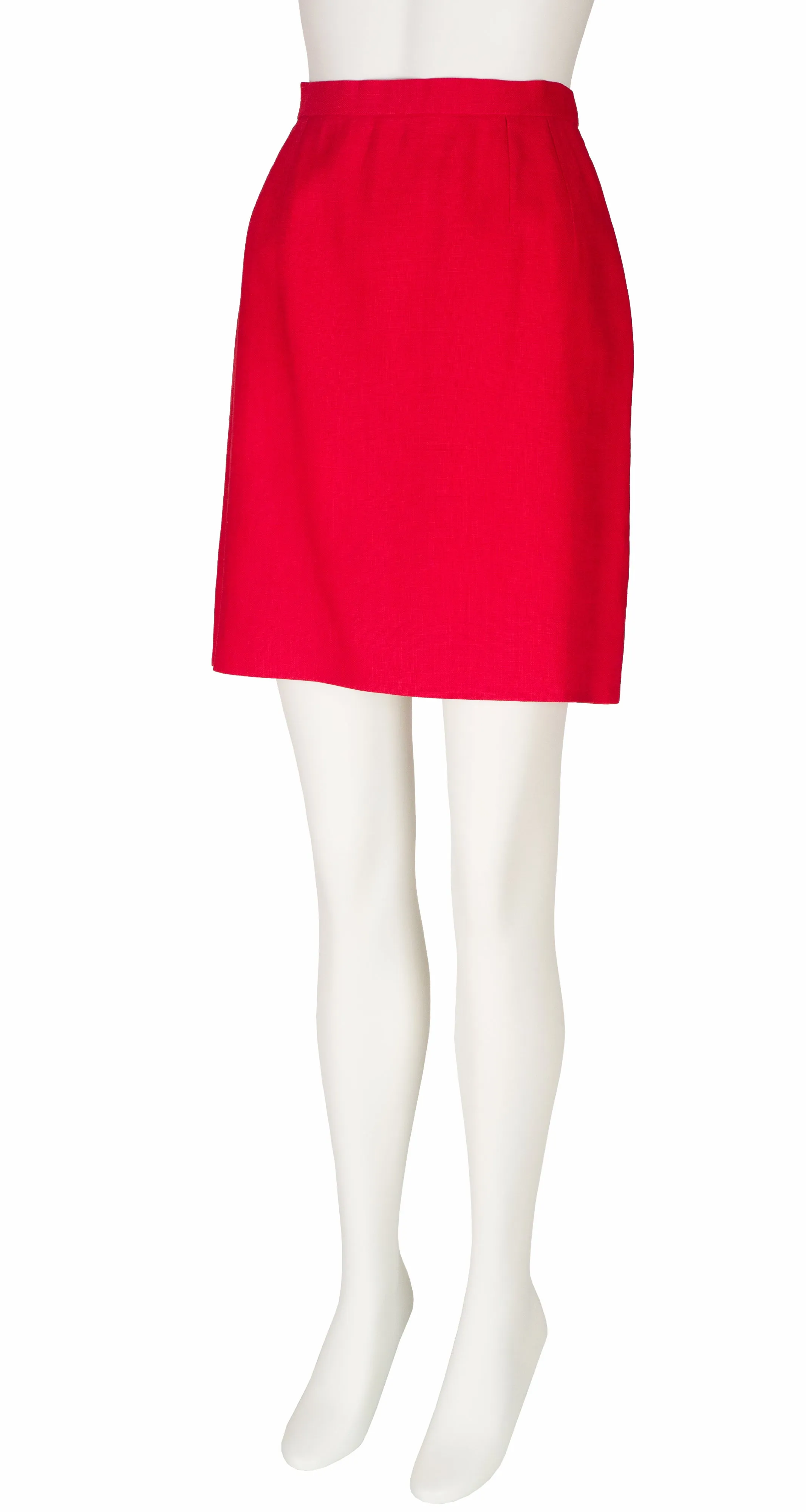1990s Green & Red Teddy Coat Skirt Set
