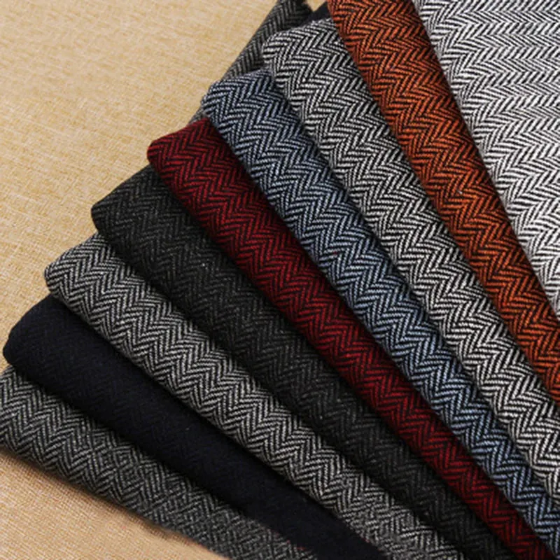 Aidase Gray Wool Tweed Winter Men Suit's For Wedding Formal Groom Tuxedo Herringbone Male Fashion 3 Piece Suit (Jacket   Vest   Pants)