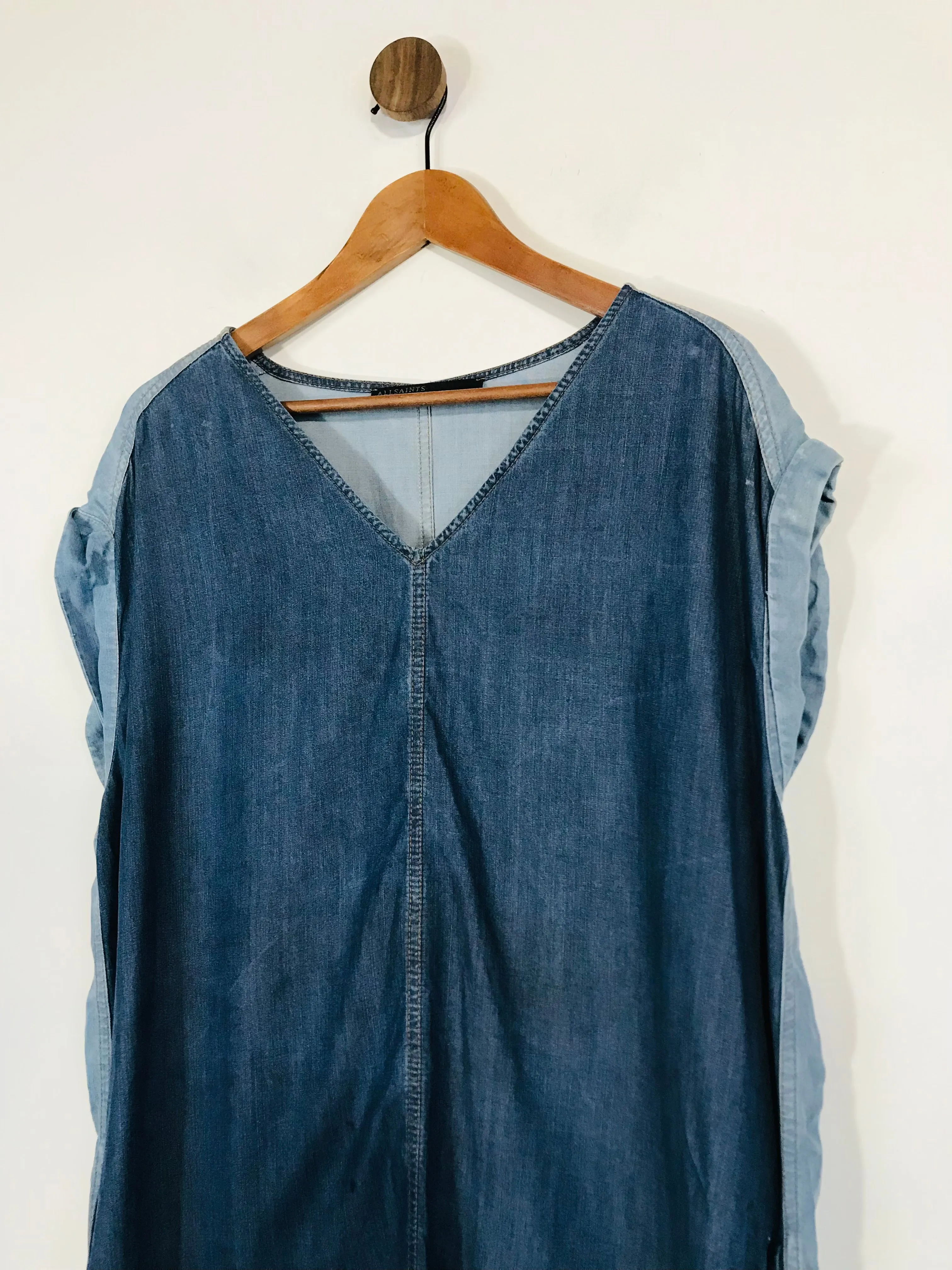 AllSaints Women's Contrast Shirt Dress | UK14 | Blue