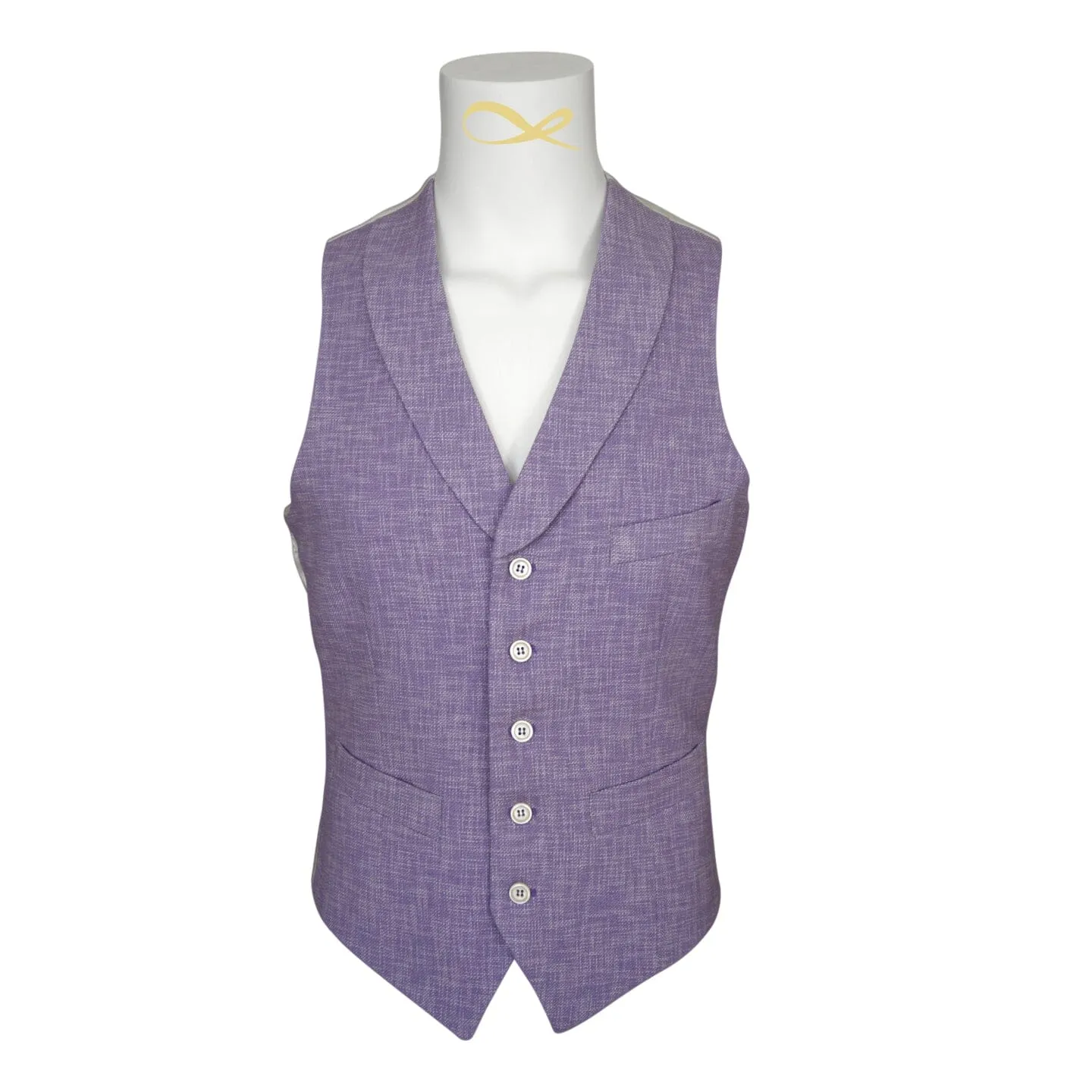 Amethyst Lino Tweed Ciottoli Waistcoat