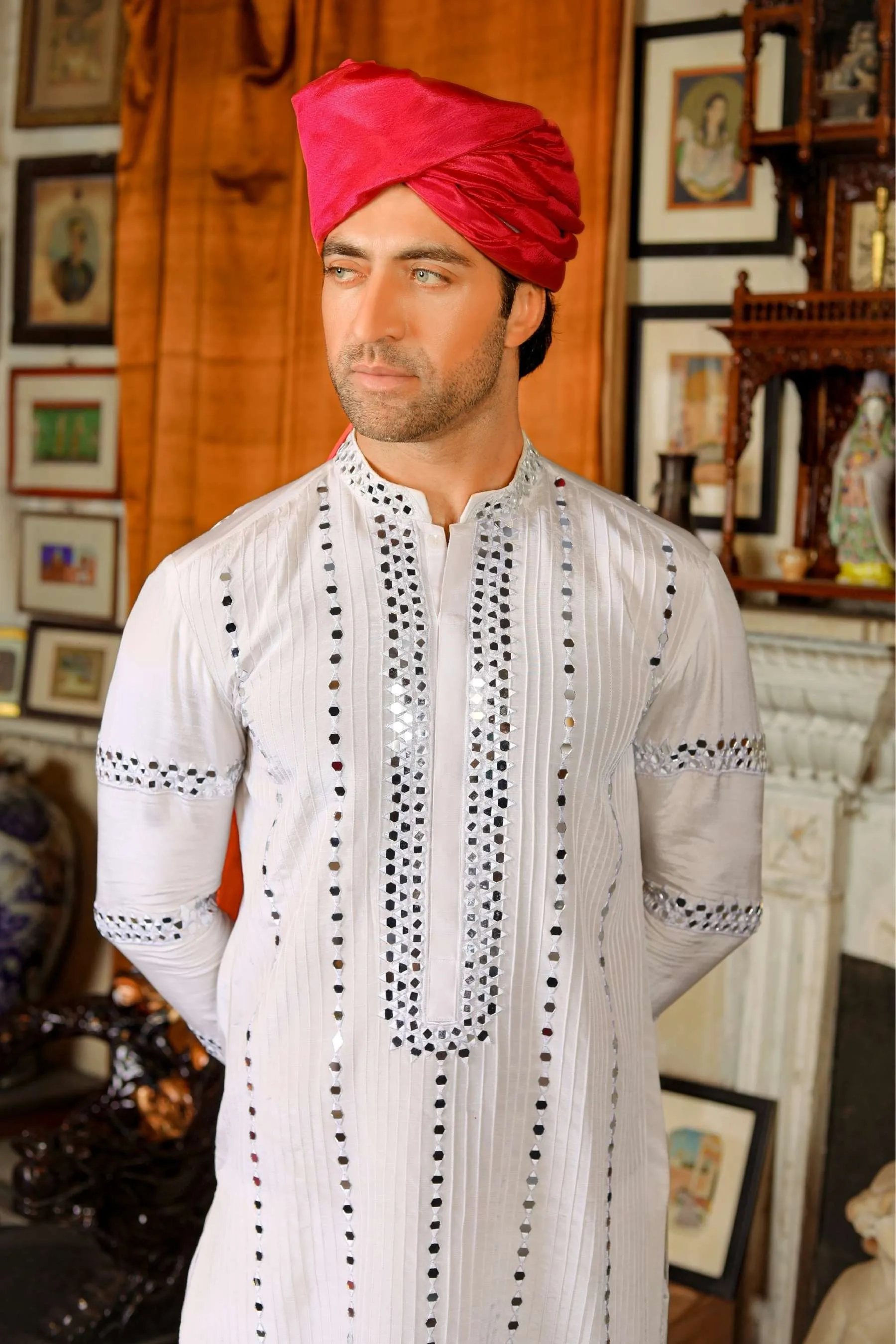 Arif Ashraf - Heeraa - Ivory White - Raw Silk - 2 Piece