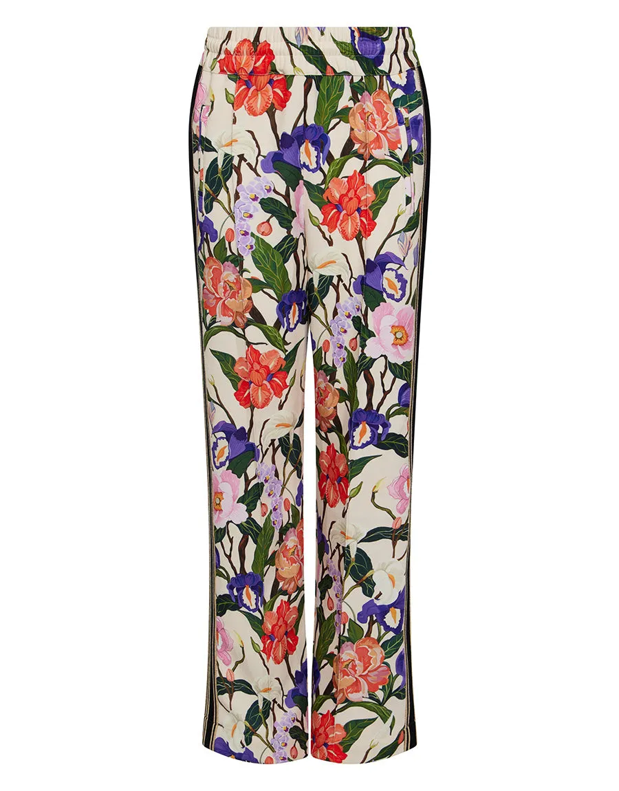 Aubrielle Crepe Trouser - Tree Of Life Cream