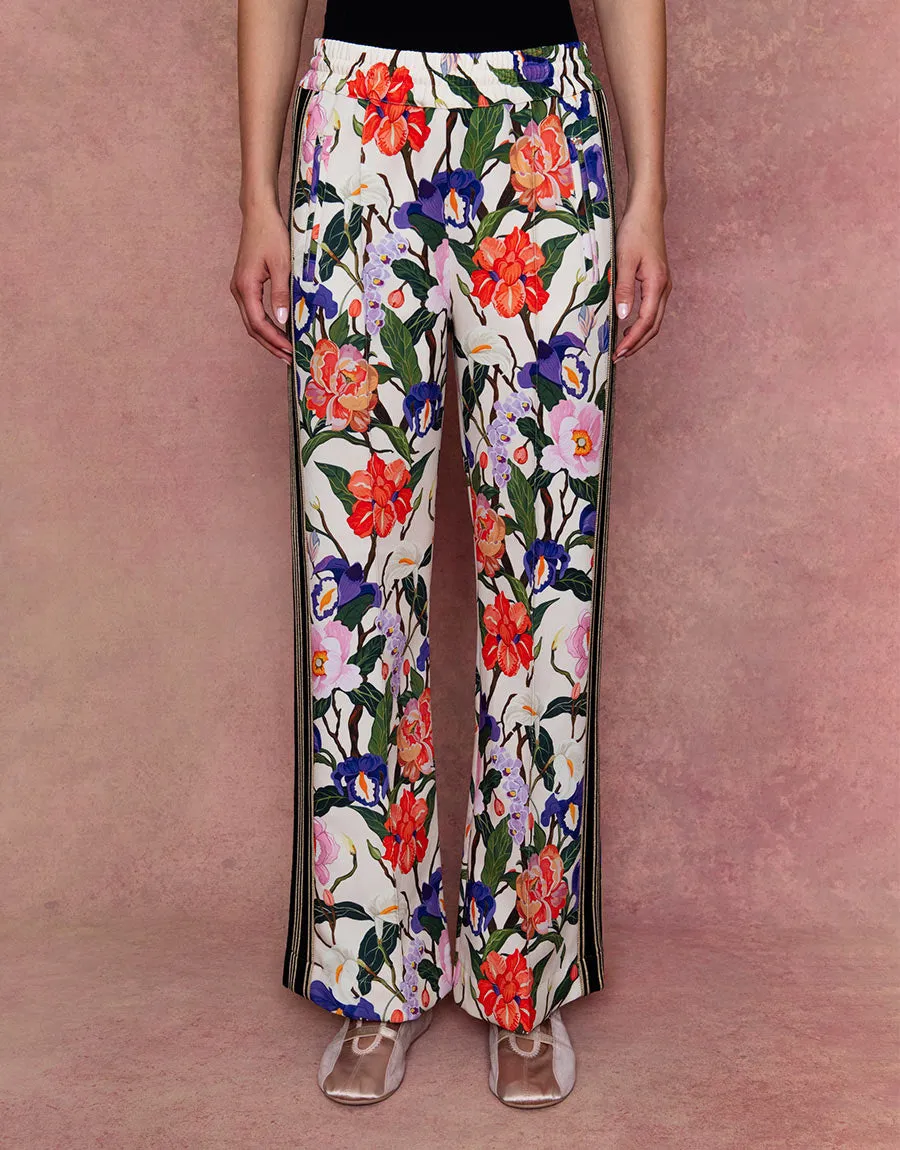 Aubrielle Crepe Trouser - Tree Of Life Cream