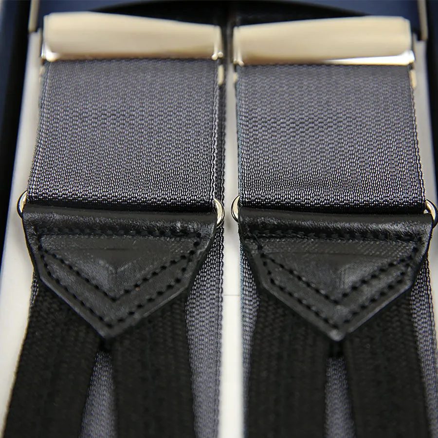 Barathea Braces - Charcoal