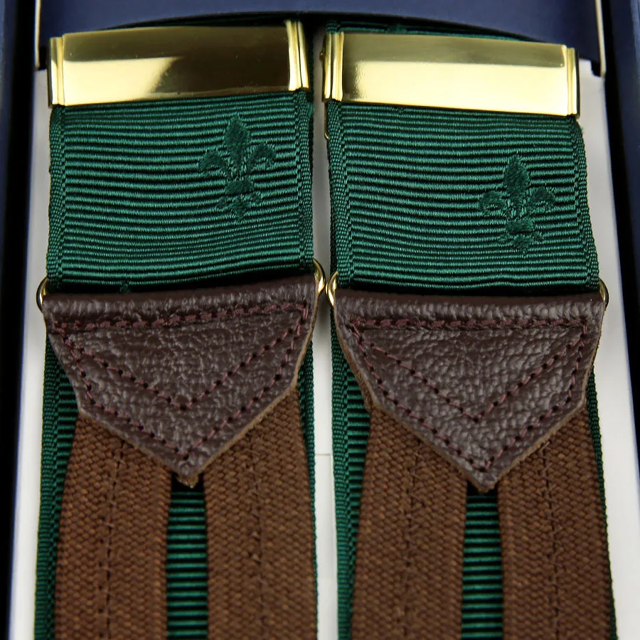 Barathea Braces - Forest - Fleur-de-Lys