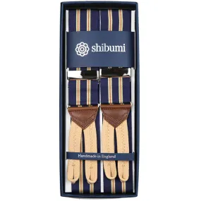 Barathea Braces - Navy / Beige