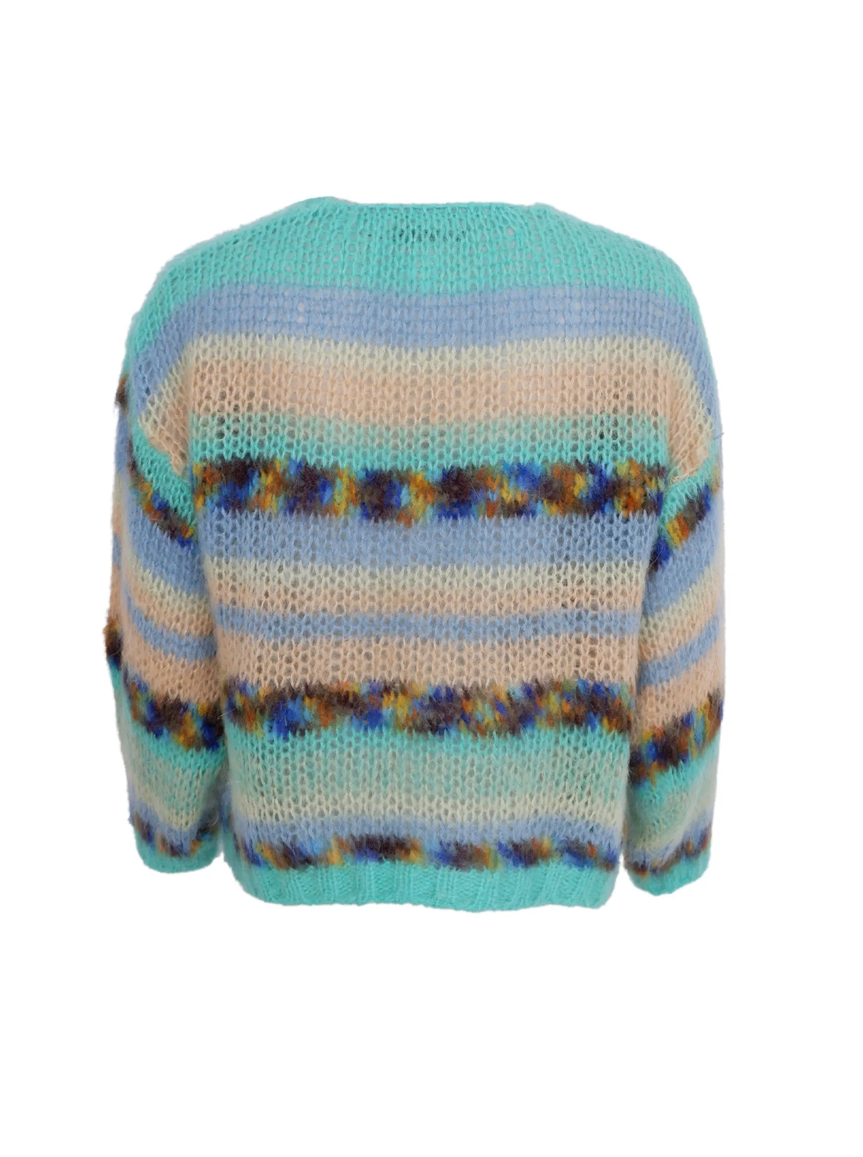BCLAGOON multi striped cardigan - Aqua Multi