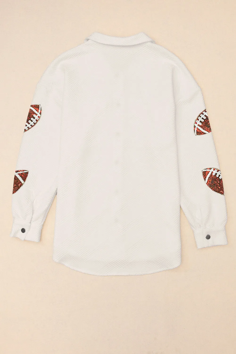 Black Sequin Fringed Rugby Casual Sweatshirt