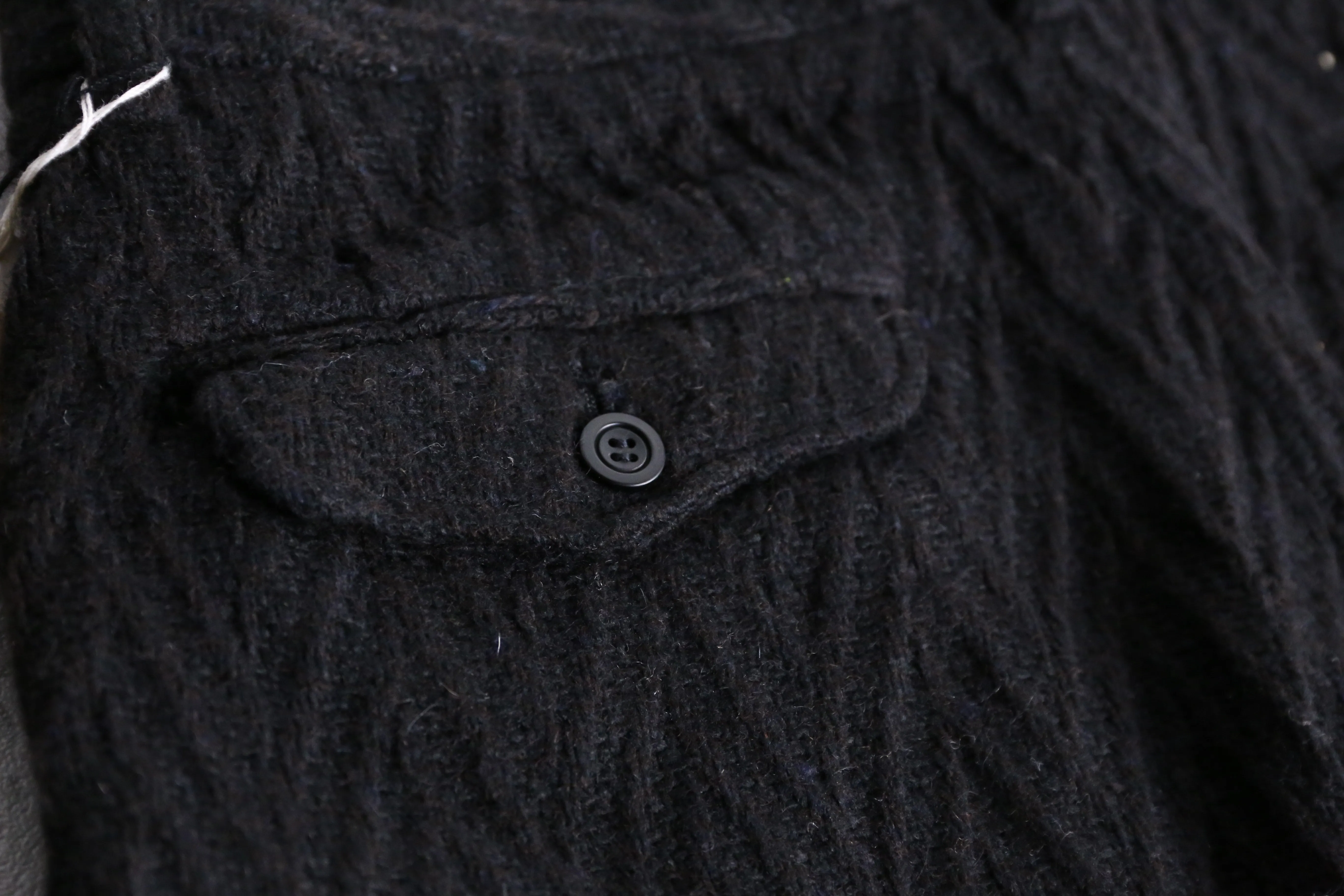 black tweed tack tapered pants