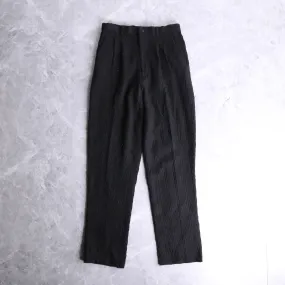 black tweed tack tapered pants