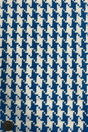 Blue/White Silk Tweed Fabric