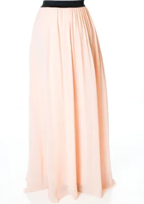 Blush Basic maxi skirt