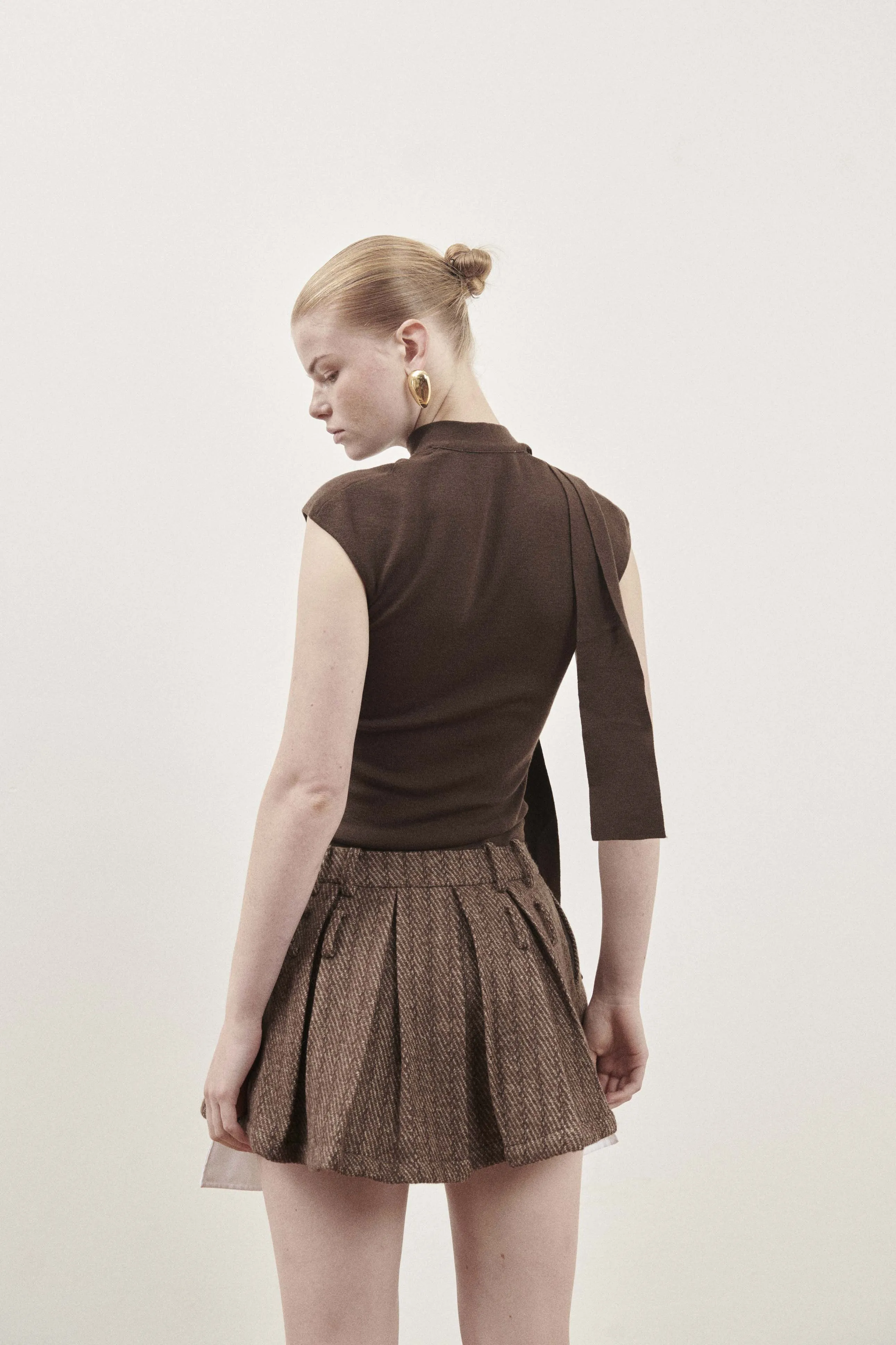 Brown Knit Baby Top