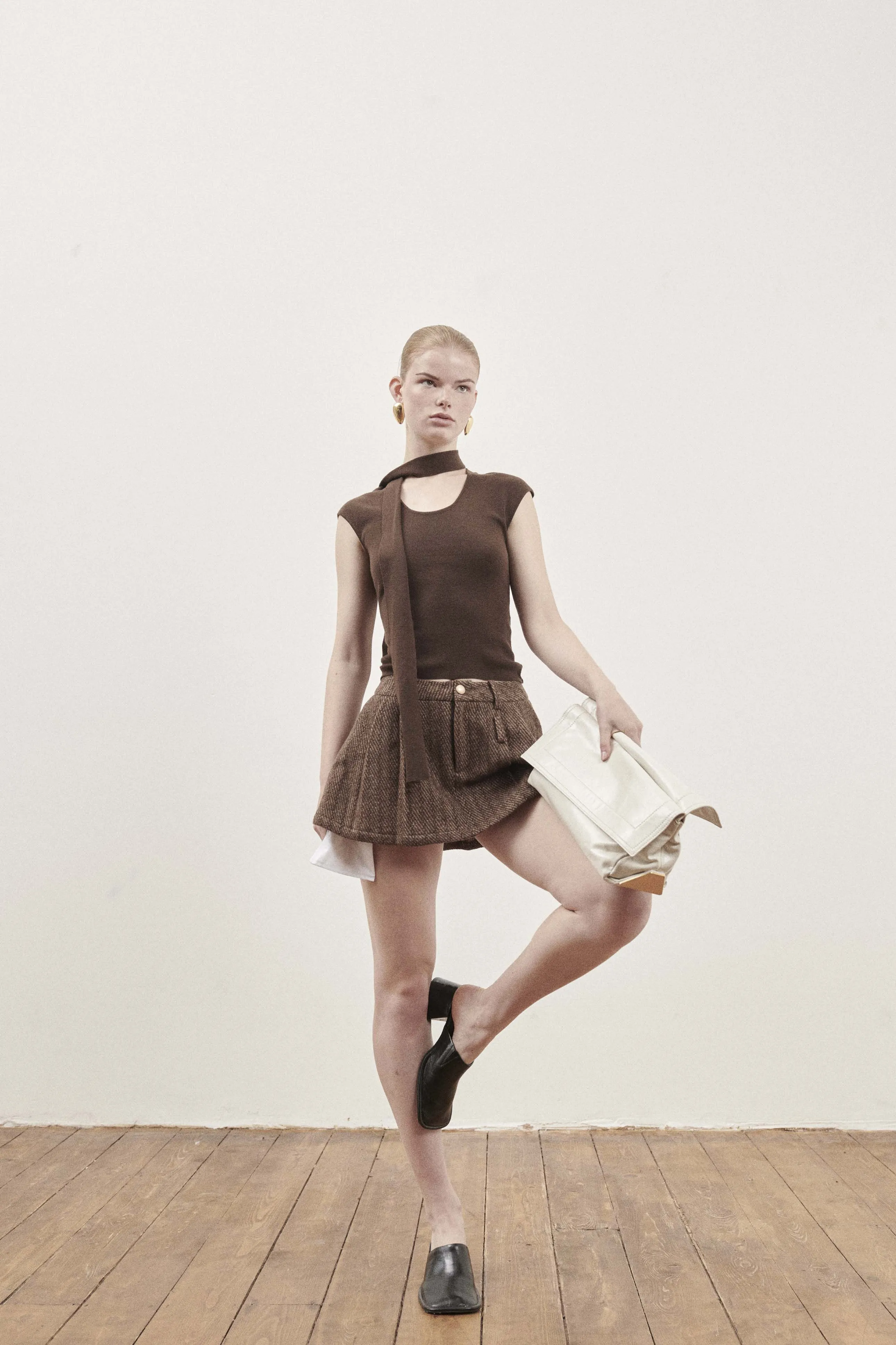 Brown Knit Baby Top