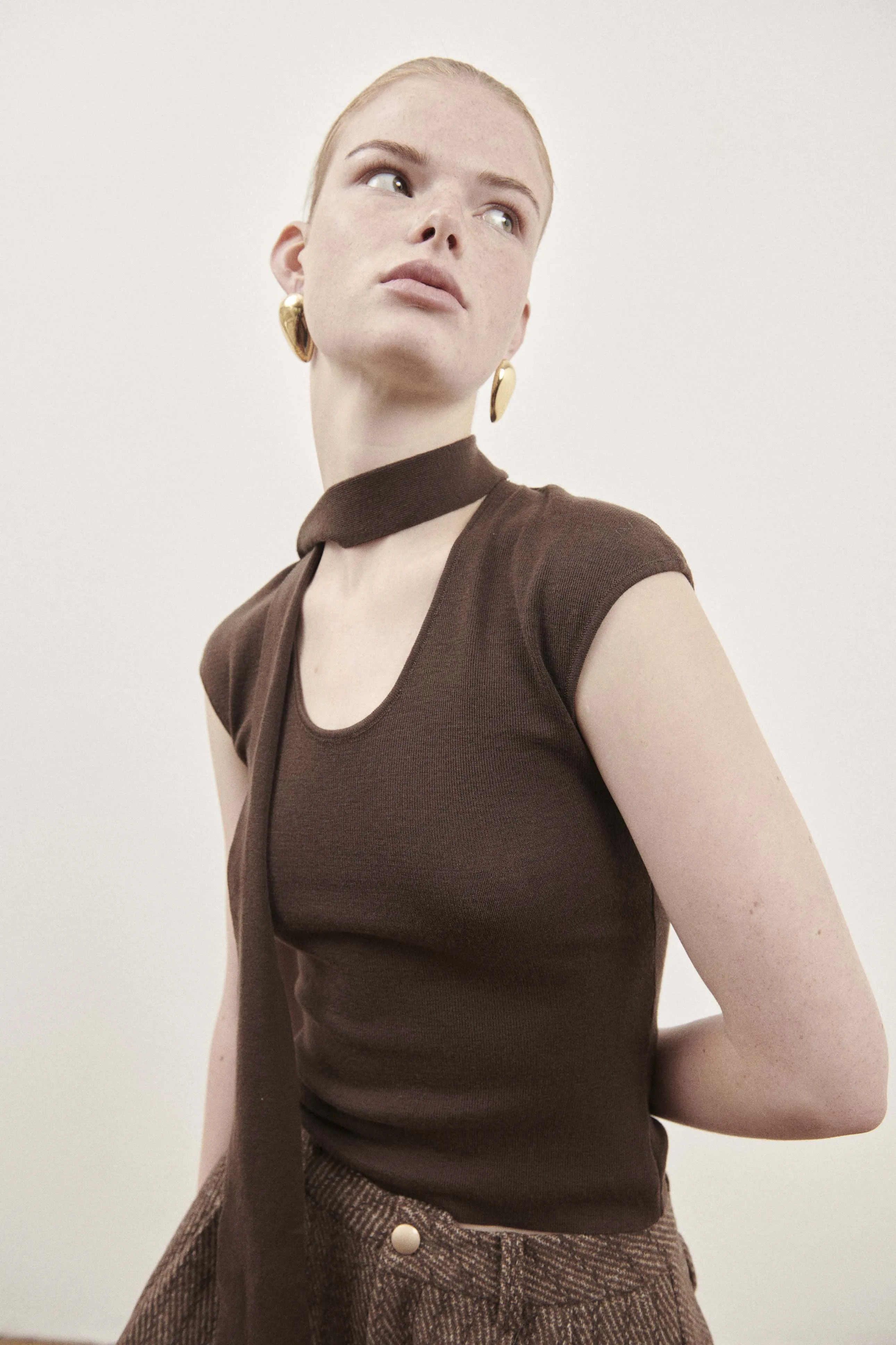 Brown Knit Baby Top