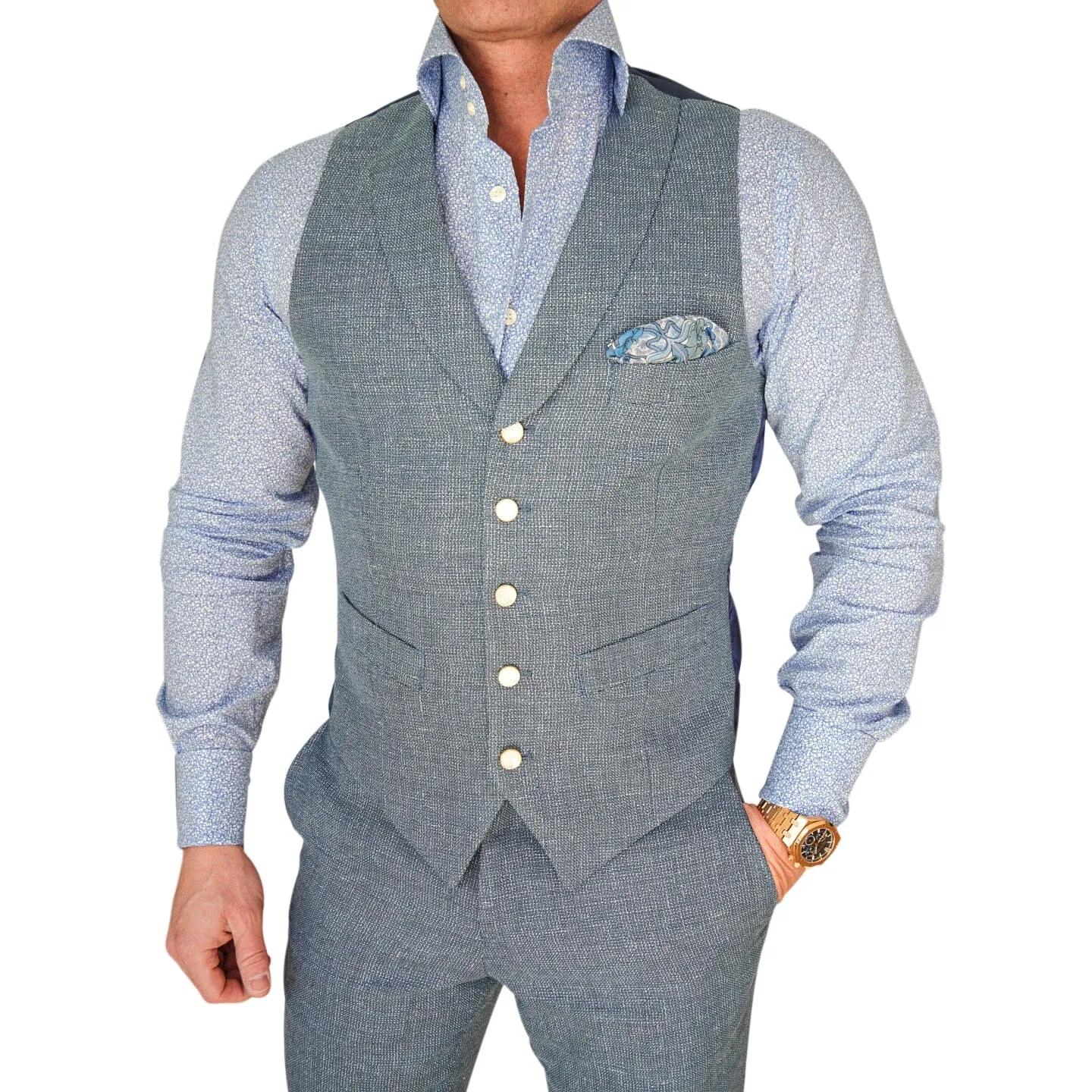Cerulean Ciottoli Waistcoat