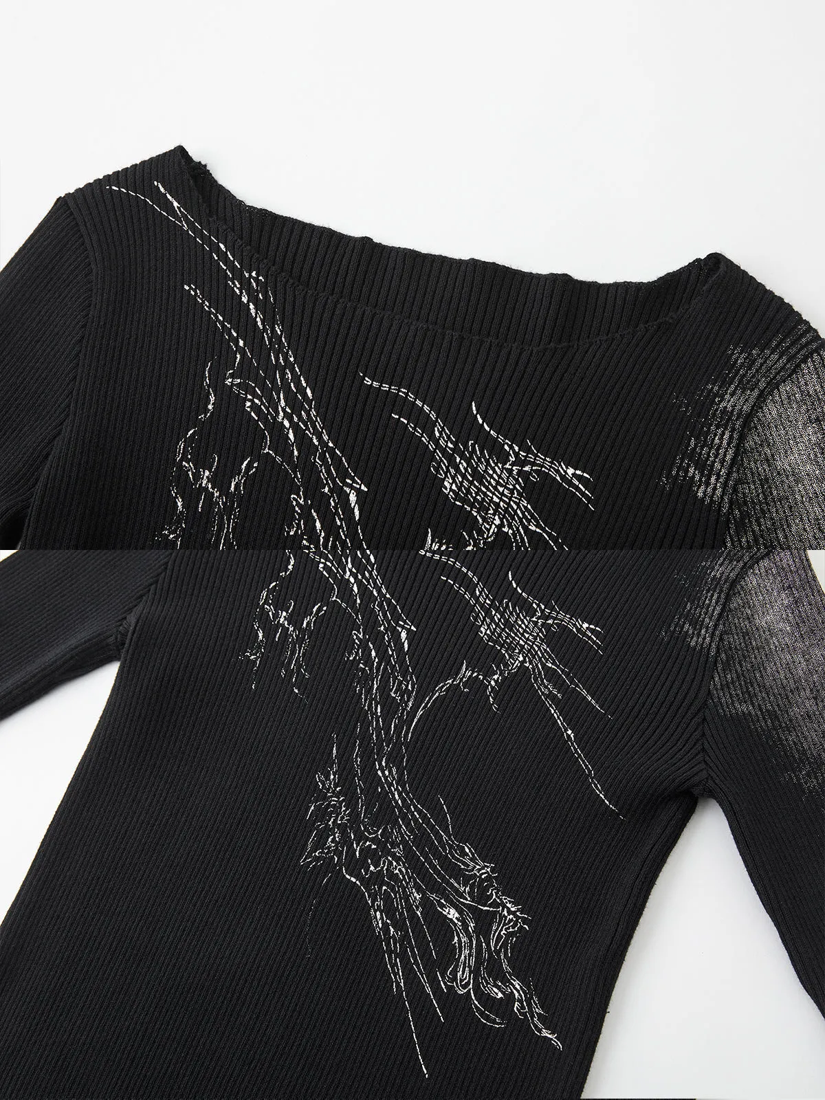 Chain Dragon Ribbed Sweater