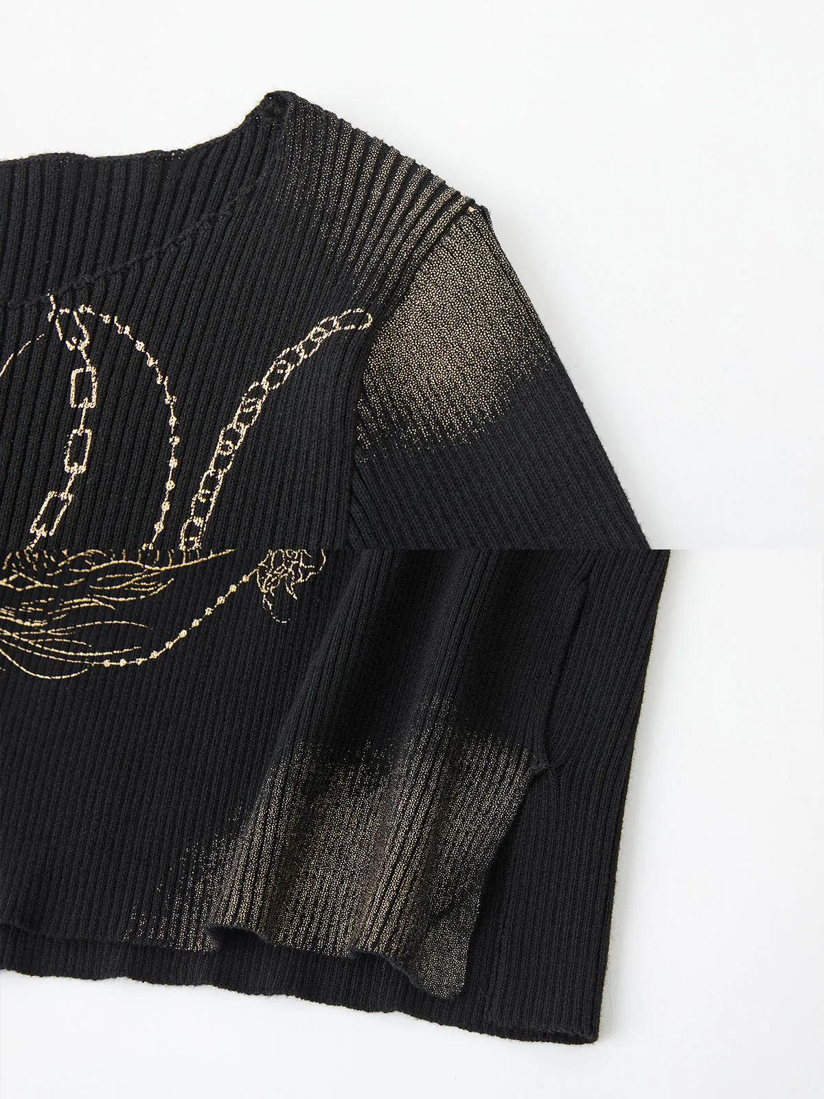Chain Dragon Ribbed Sweater