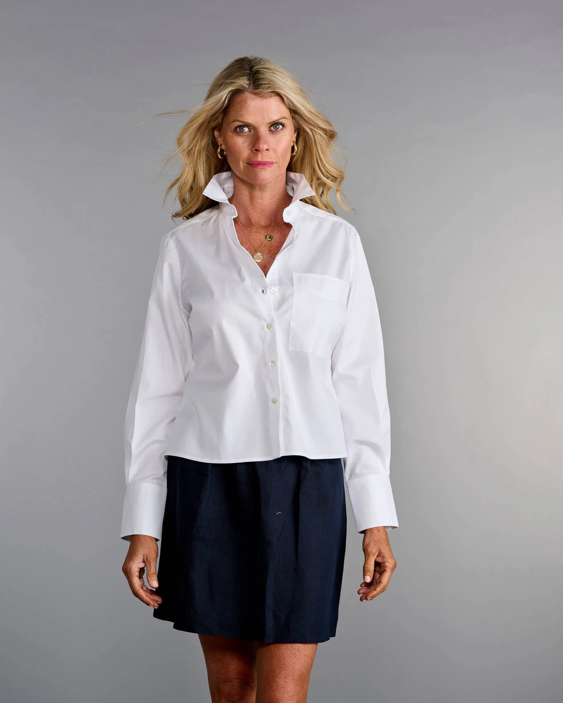 Claridge   King - The Crop in Crisp White: L