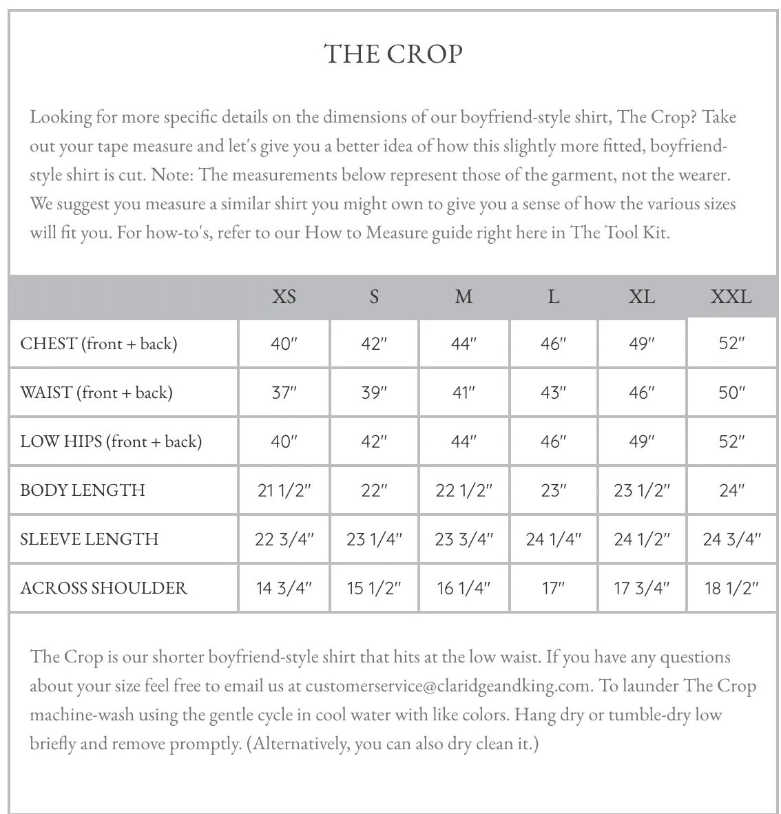 Claridge   King - The Crop in Crisp White: L