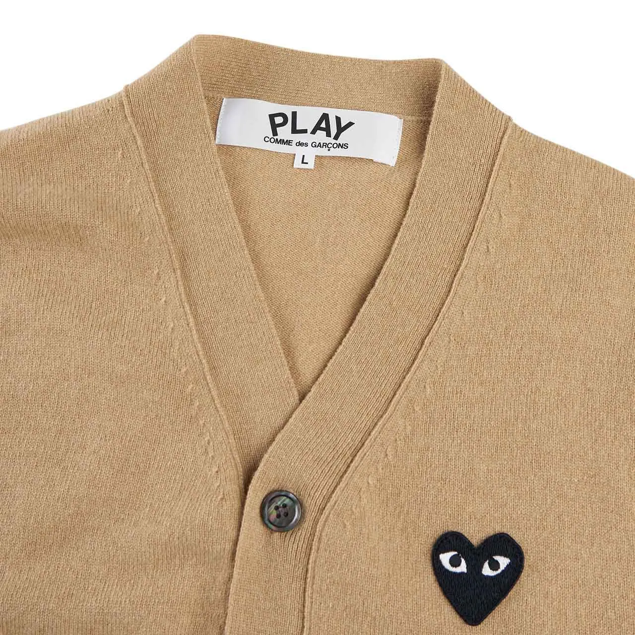 comme des garçons play cardigan (brown)