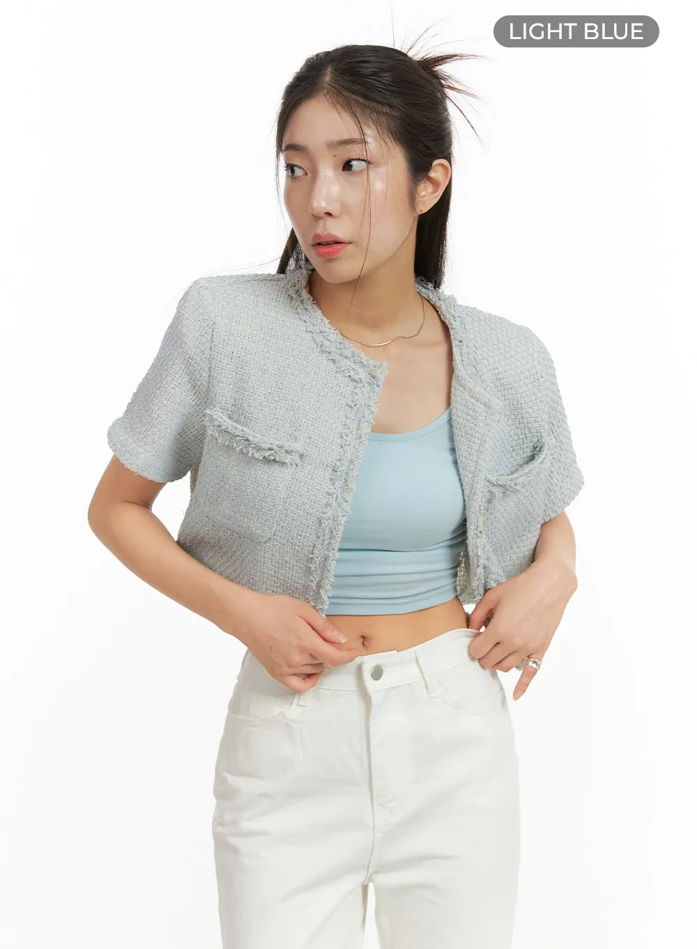 Crop Tweed Jacket OA429