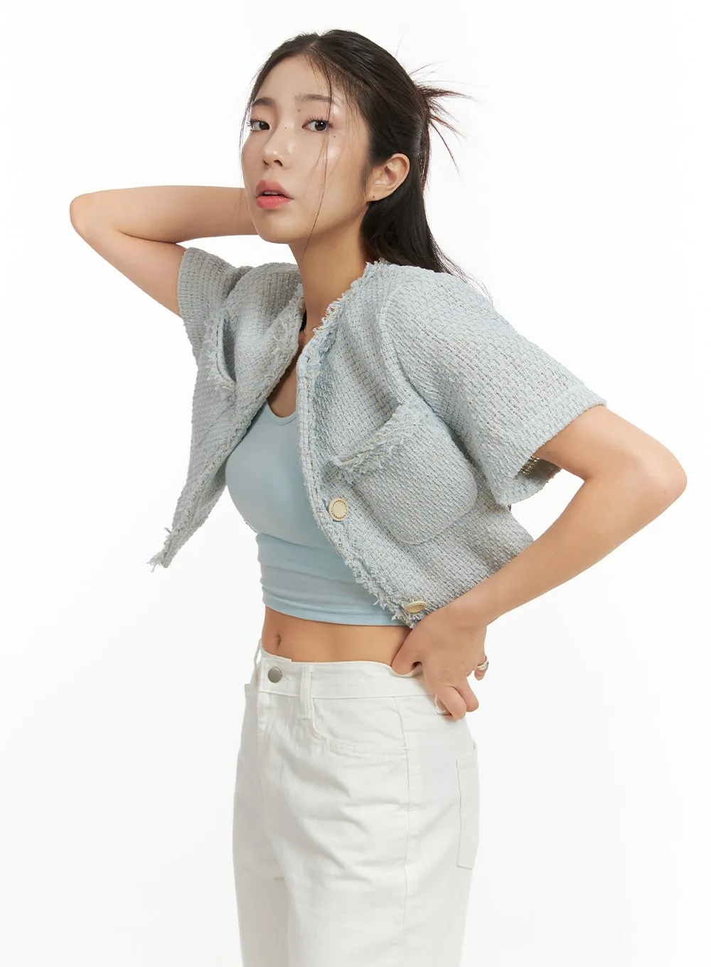Crop Tweed Jacket OA429