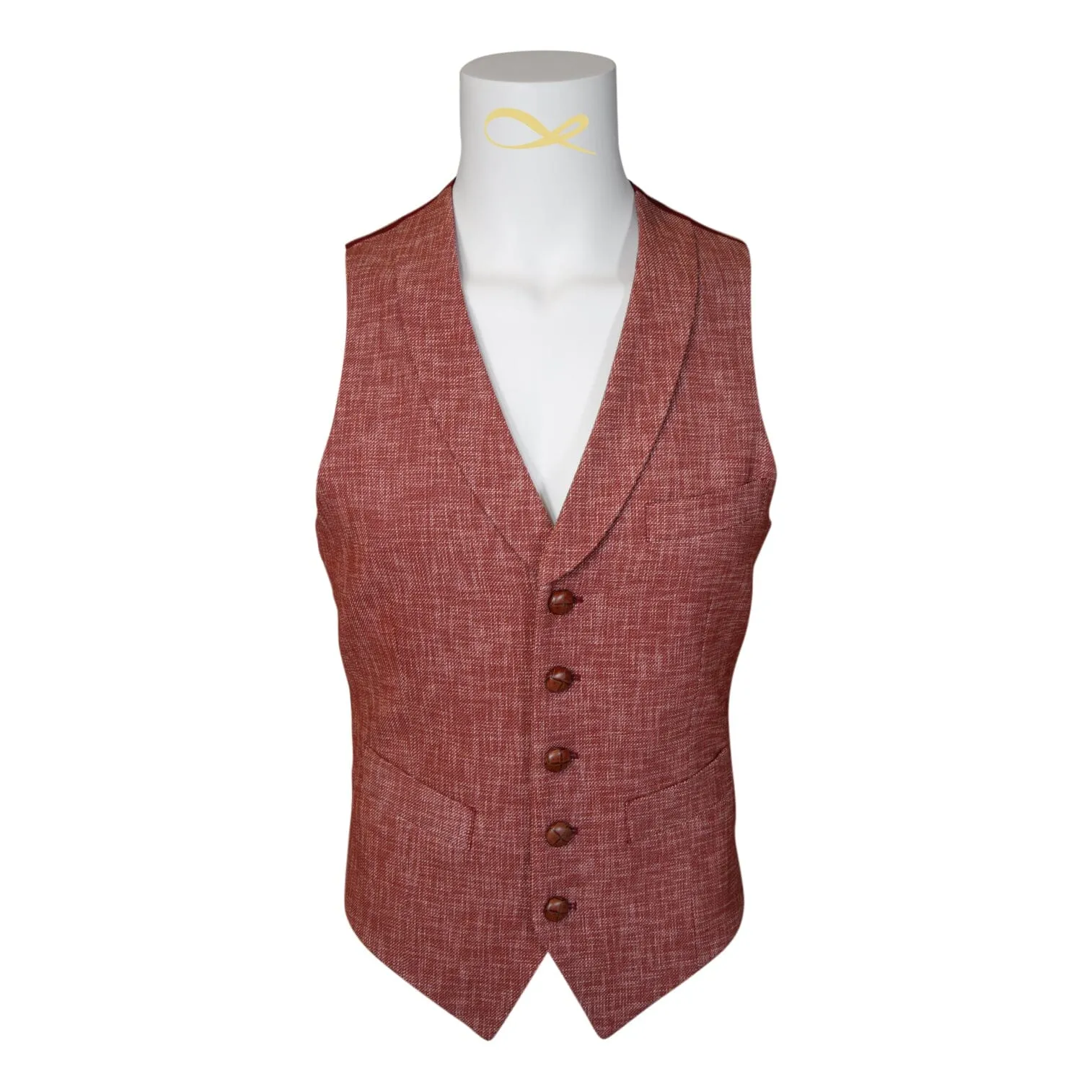 Currant Lino Tweed Ciottoli Waistcoat