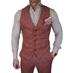 Currant Lino Tweed Ciottoli Waistcoat