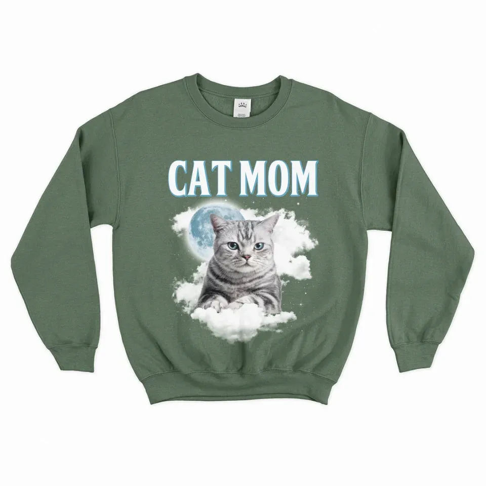 Custom Night Sky Pet Photo Upload Sweatshirt
