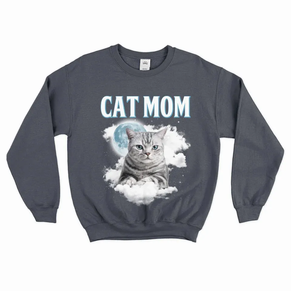Custom Night Sky Pet Photo Upload Sweatshirt