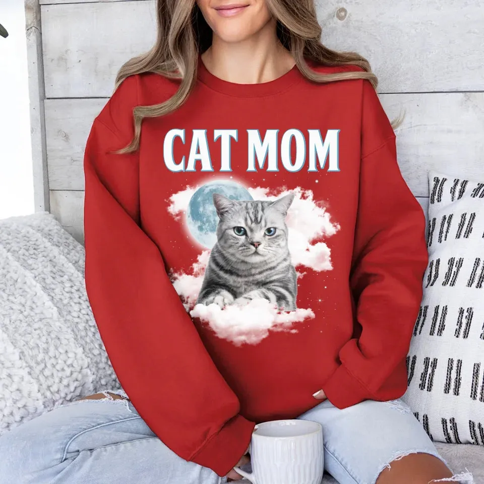 Custom Night Sky Pet Photo Upload Sweatshirt