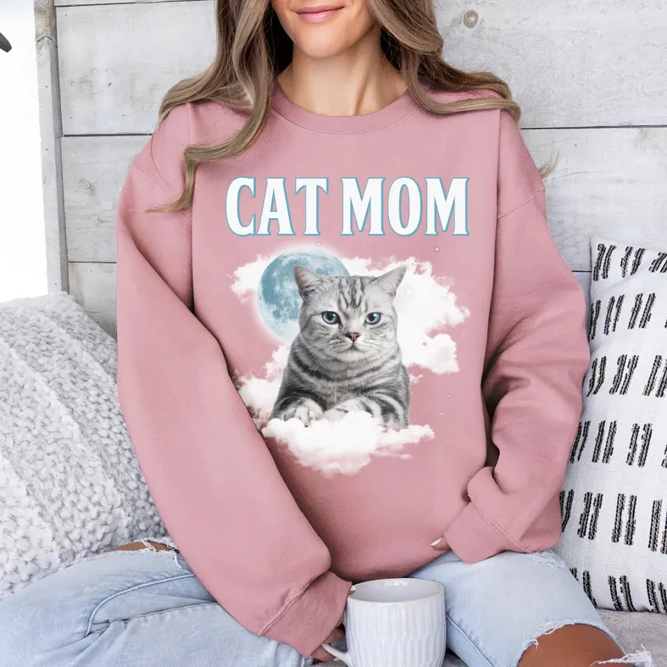 Custom Night Sky Pet Photo Upload Sweatshirt