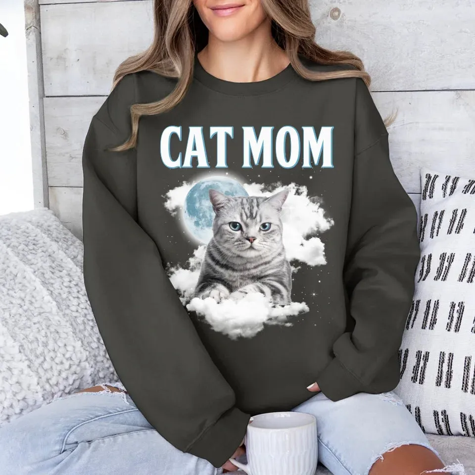 Custom Night Sky Pet Photo Upload Sweatshirt