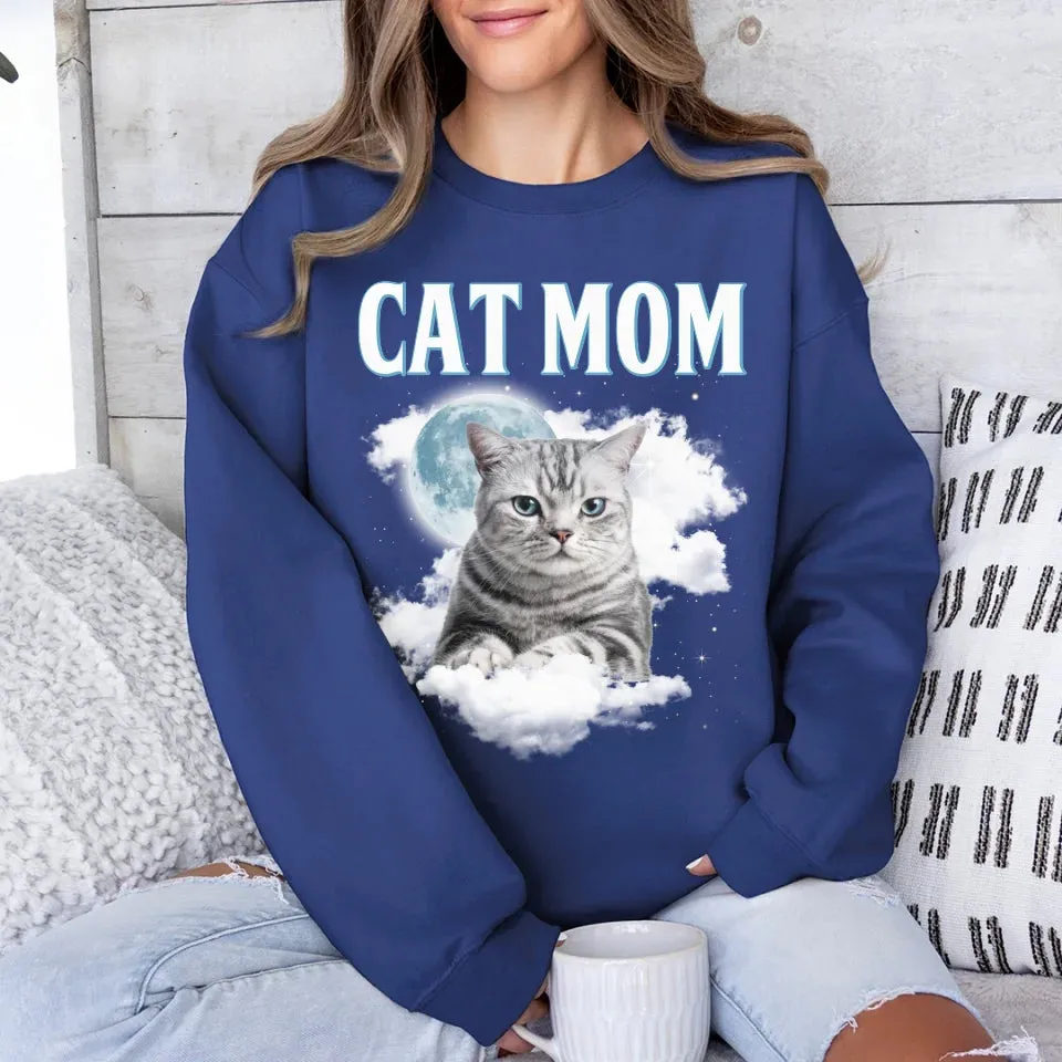 Custom Night Sky Pet Photo Upload Sweatshirt