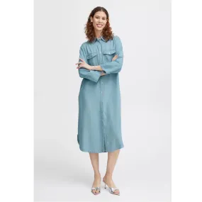Denim Shirt Midi Dress