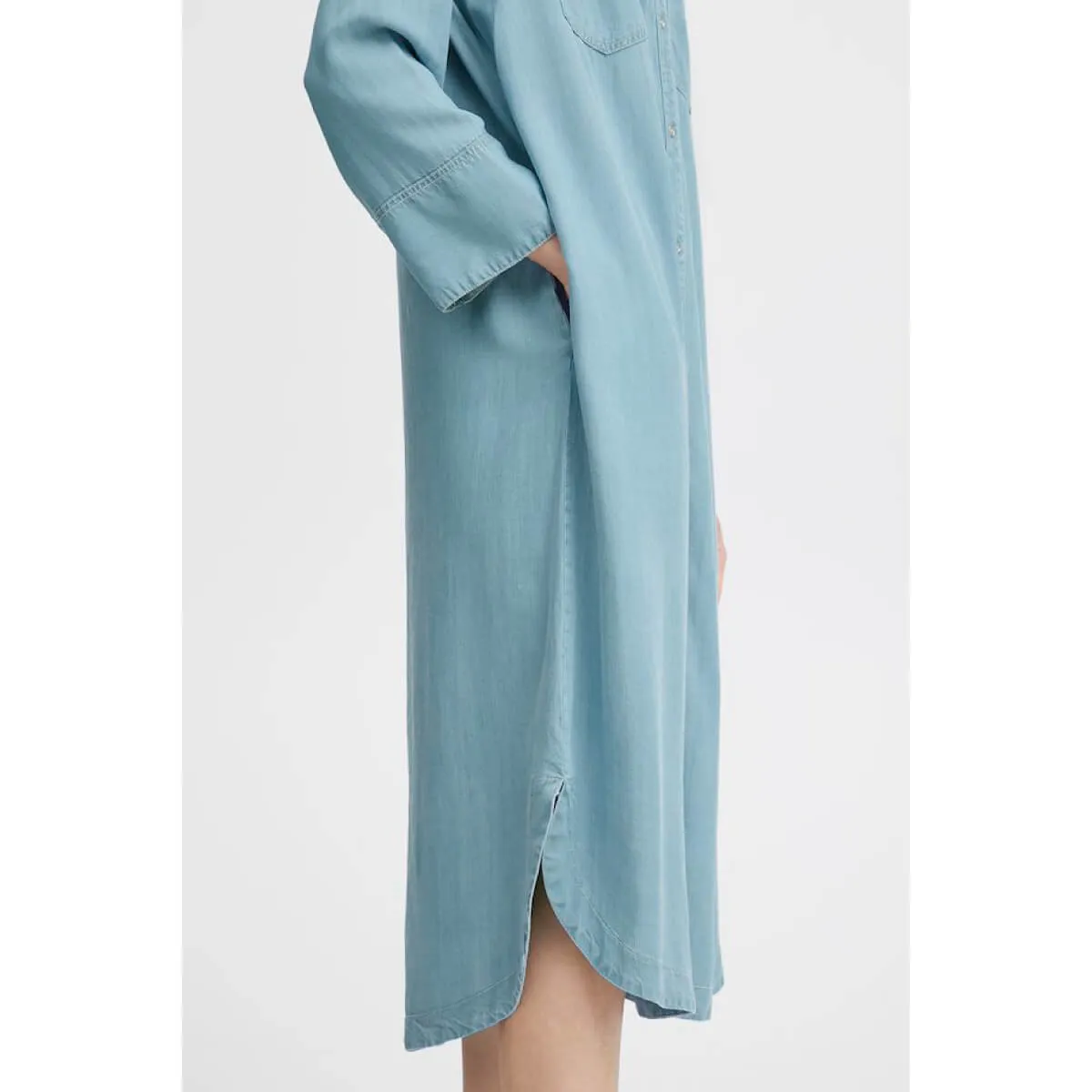 Denim Shirt Midi Dress