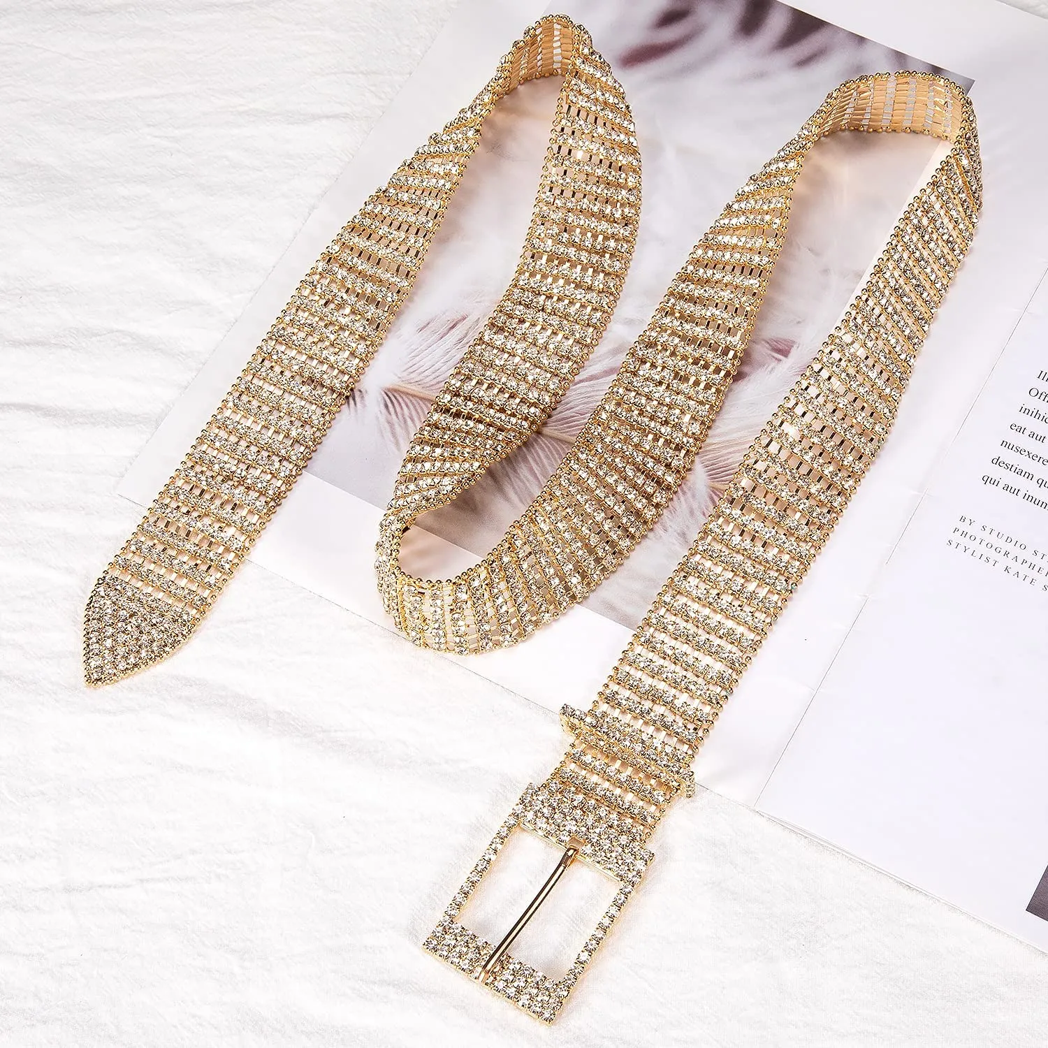 Diamond Pear Flower Women's Dress Belt Pearl Bridal Beaded Shiny Diamond Waist Chain