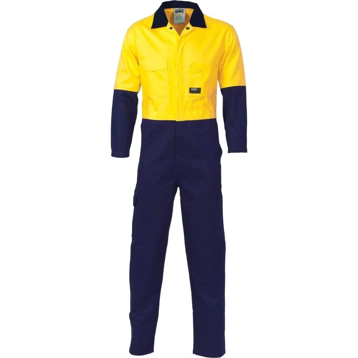 Dnc Workwear Hi-vis Cool-breeze 2-tone Lightweight Cotton Coverall - 3852