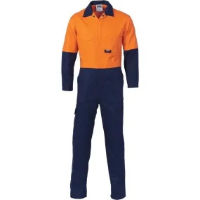 Dnc Workwear Hi-vis Cool-breeze 2-tone Lightweight Cotton Coverall - 3852