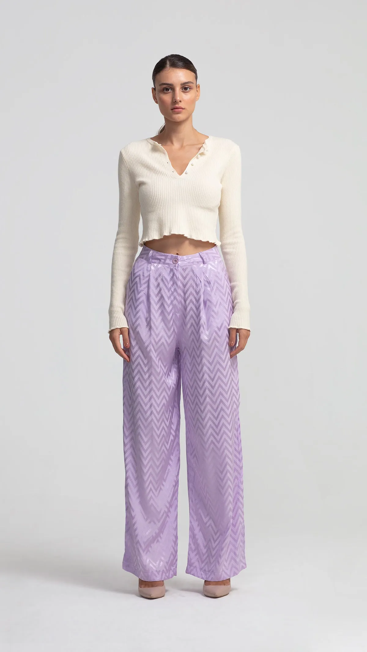 Ecru Crop Knitwear