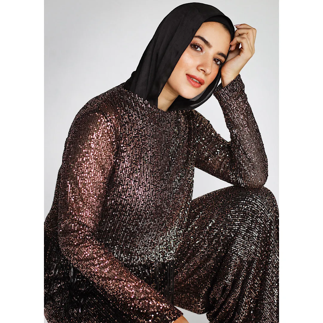 Embroidered tulle co-ord set