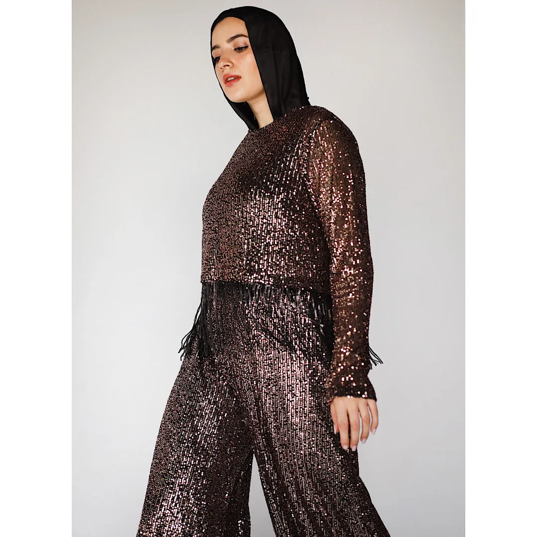 Embroidered tulle co-ord set