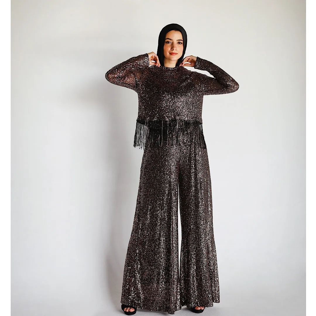 Embroidered tulle co-ord set
