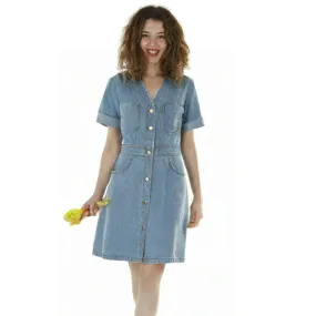 Fashionable and Casual Denim Mini Dress