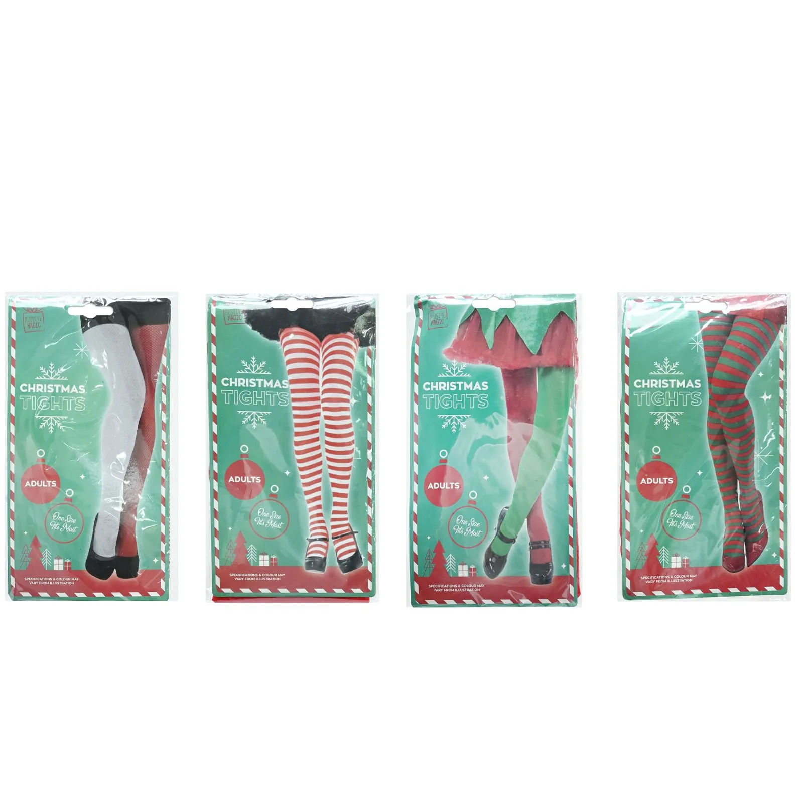 Festive Magic Adult Christmas Tights Assorted