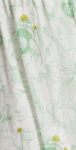 Floral Embroidered Wrap Front Maxi Dress