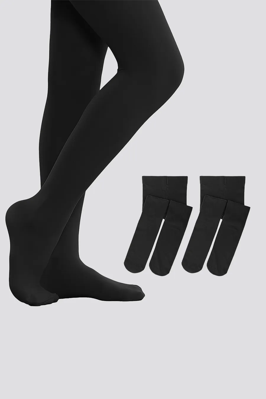Girls Ultra Soft Footed Dance Tights 2-pack