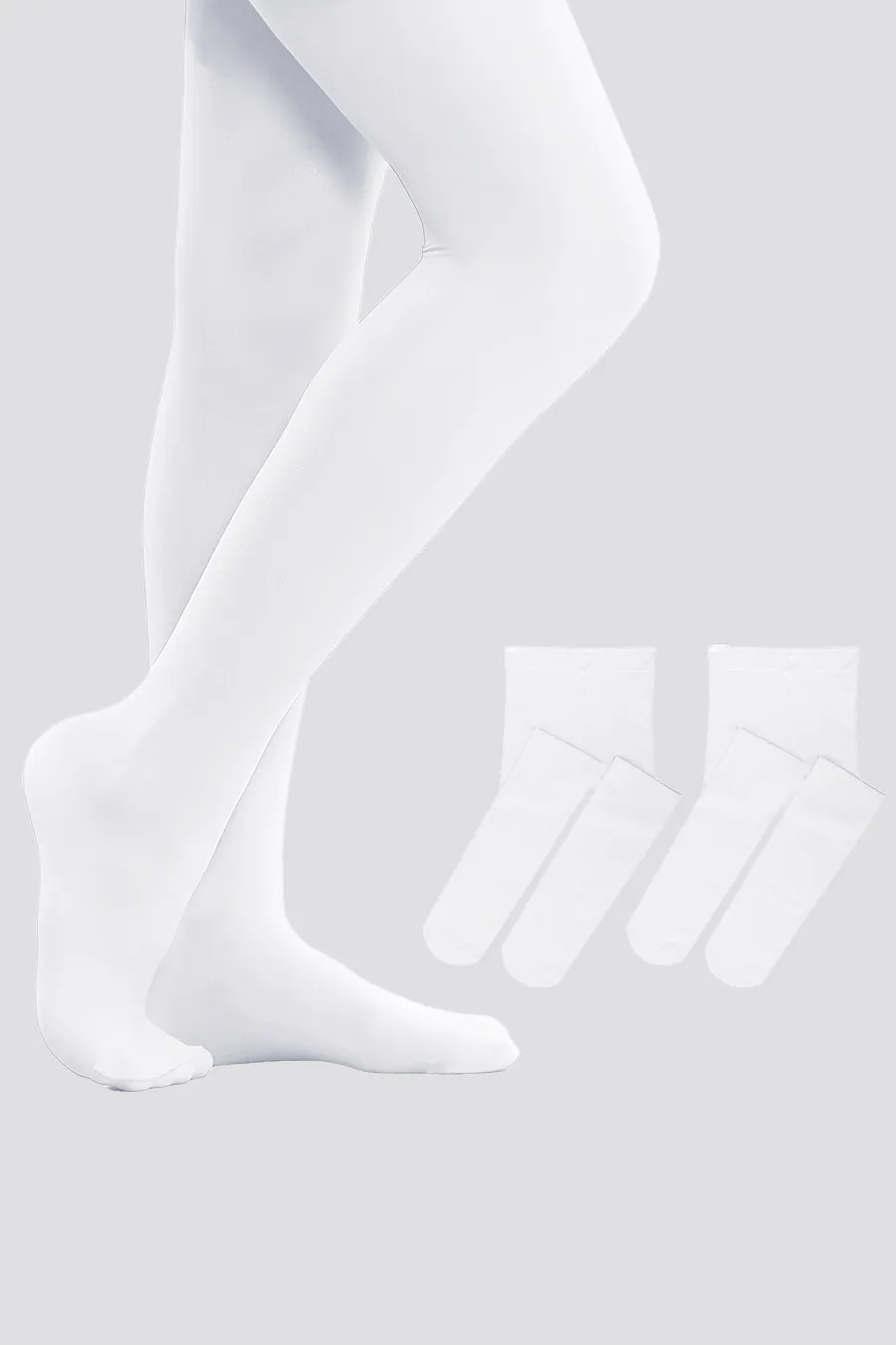 Girls Ultra Soft Footed Dance Tights 2-pack