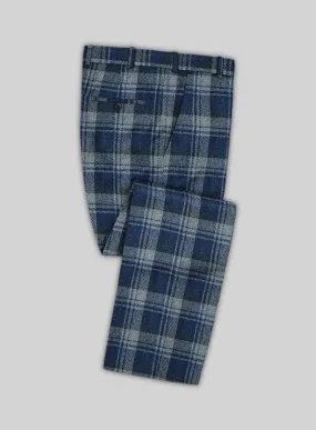 Harris Tweed Blue Tartan Pants